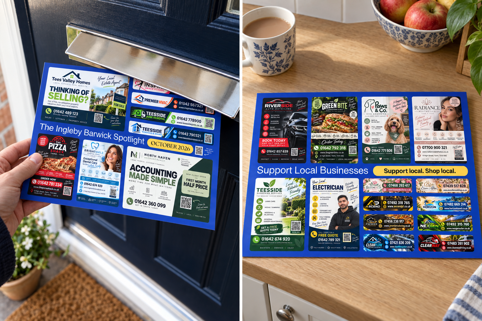 Illustrative mailer in the home